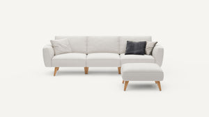 
                  
                    Load image into Gallery viewer, 3 Seat Modular Sofa + Ottoman
                  
                