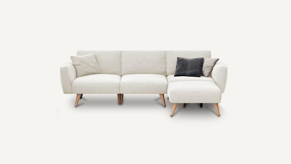 
                  
                    Load image into Gallery viewer, 3 Seat Modular Sofa + Ottoman
                  
                