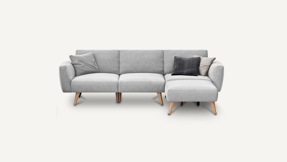 
                  
                    Load image into Gallery viewer, 3 Seat Modular Sofa + Ottoman
                  
                