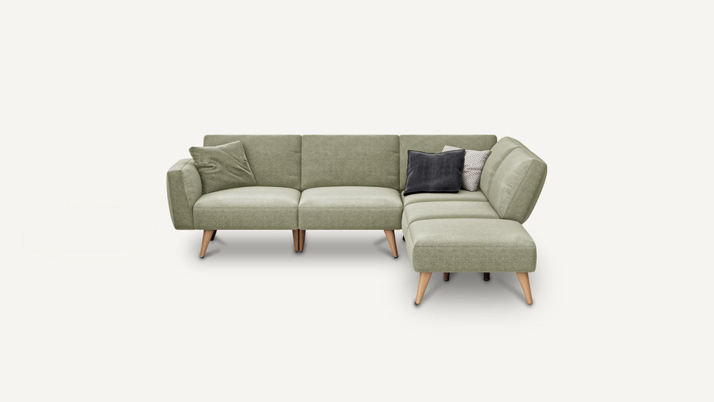 
                  
                    Load image into Gallery viewer, 4 Seat Modular Sofa + Ottoman
                  
                