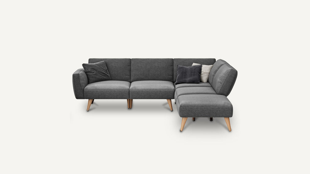 
                  
                    Load image into Gallery viewer, 4 Seat Modular Sofa + Ottoman
                  
                