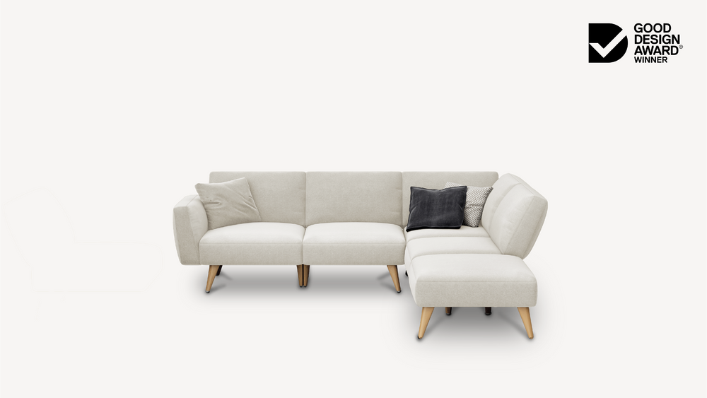 
                  
                    Load image into Gallery viewer, 4 seat modular sofa + ottoman
                  
                